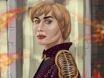 Cersei Lannister digital painting photoshop