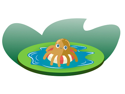 Cute Octopus animal art animation art character character animation character design design digital painting graphic design illustration illustrator love photoshop vector