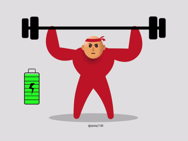 Be strong animation art character character animation character design design digital art digital illustration digital painting graphic design gym illustration illustrator man photoshop process procreate strong vector workout