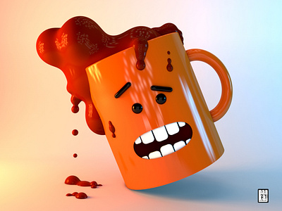 Mug with chocolate behance branding cinema4d dribbble icon instagram mobile photoshop print ui ux