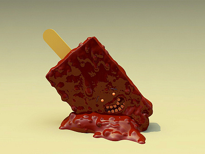 Icecream melt animation art branding cartoon character character design design happy icecream melt new year photoshop print stick teeth ui ux