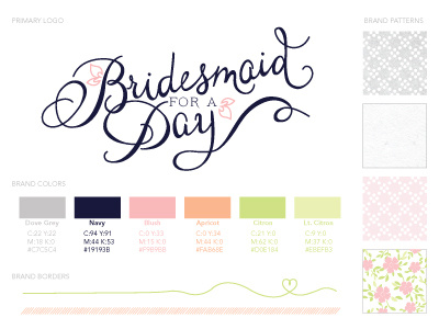 Bridesmaid For A Day Branding apparel branding brides logo retail wedding