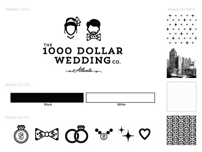 The 1000 Dollar Wedding Branding branding logo wedding