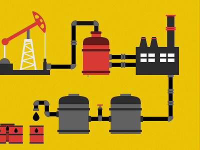 Oil Refinery Infographic flat gas infographic oil vector