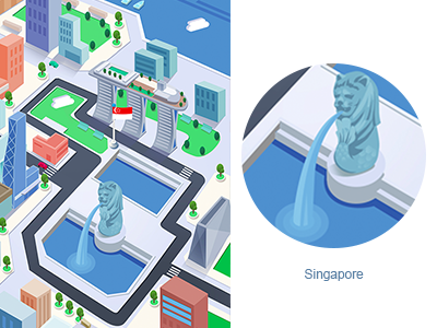 Singapore -Paper City city map paper singapore