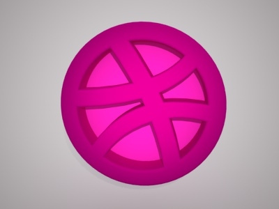 3D Dribbble Logo