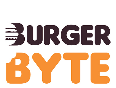 Burger Byte Logo 01 burger burger logo design flat illustration logo restaurant restaurant branding restaurant logo typography vector