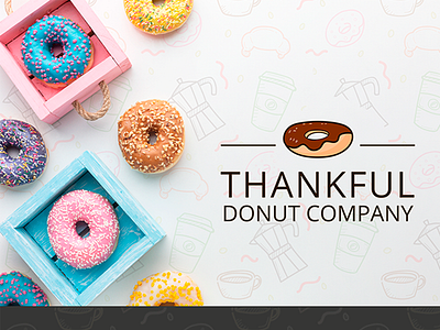 Logo Donut Company app branding illustration typography web дизайн