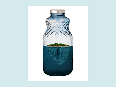 Island in a Bottle adobe adobe photoshop creative design graphicdesign graphics photo photoshop photoshopart ui uidesign