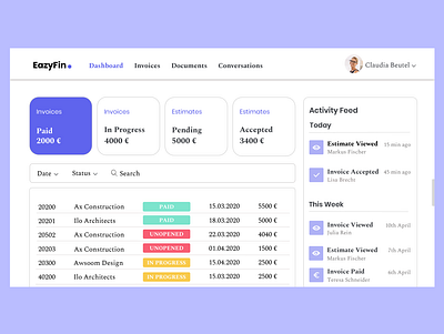 Invoice Dashboard UI dailyui dailyuichallenge dashboard dashboard design dashboard ui design ui uidesign uiux user experience uxdesign