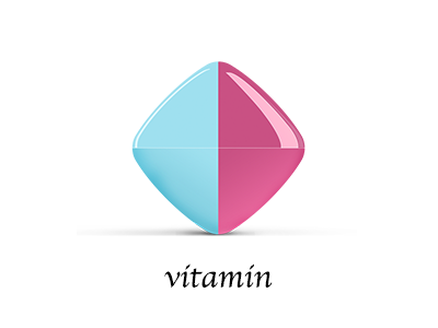 Vitamin logo 3d