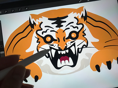 Tiger! illustration illustrator ipad procreate tiger
