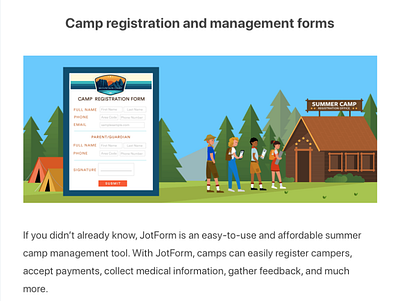 JotForm - Newsletter Banner banner design form illustration jotform newsletter newsletterbanner summer camp vector