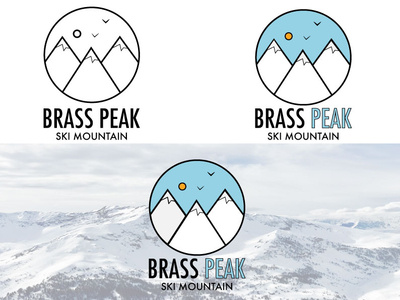 Ski mountain logo dailylogochallenge logo vector