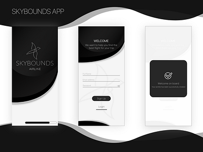 Airline app ui app design mobile app design sign up form signup ui