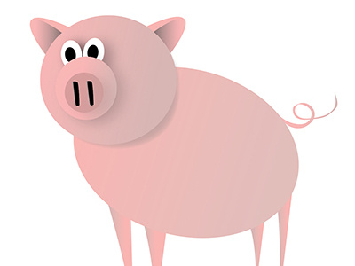 Pig animal design illustration pig