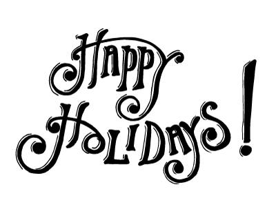 Happy Holidays Lettering design hand lettering illustration