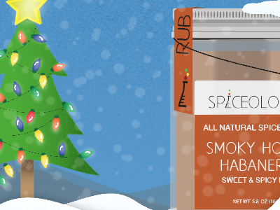 Christmas Illustration christmas design graphic design illustration lights product sale snow spice star tree vector
