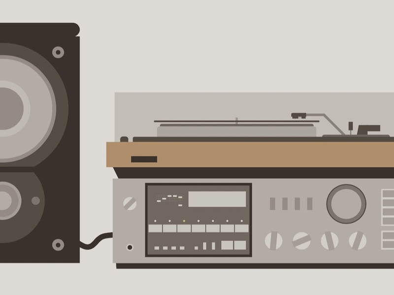Vintage Stereo (WIP) - 2 design illustration illustrator speaker stereo turntable vector vintage vinyl