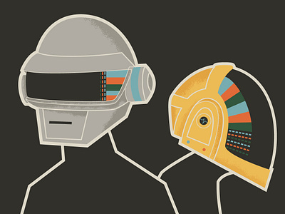 Daft Punk vector adobeillustator cartoon cartoon art character design daft punk deejay digital illustration digitalart drawing illustration mid century modern music music art retro cartoon sergio argentino vector vector art vector illustration vintage art