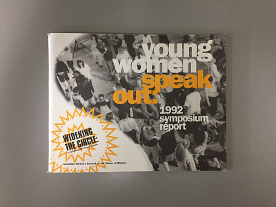 Young Women Speak Out: 1992 Symposium Report design typography