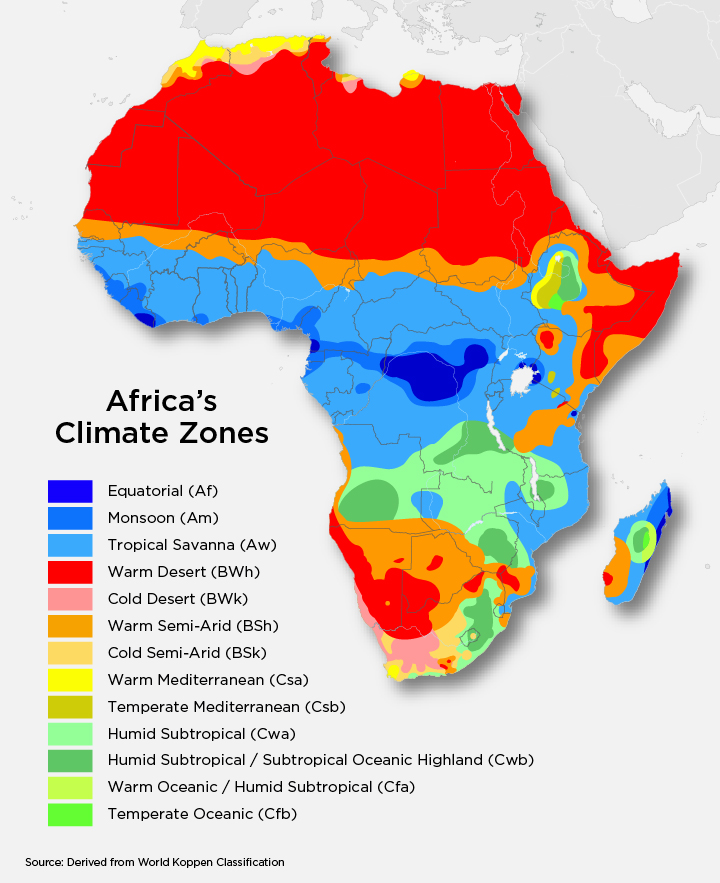 Africa Climate Zones 