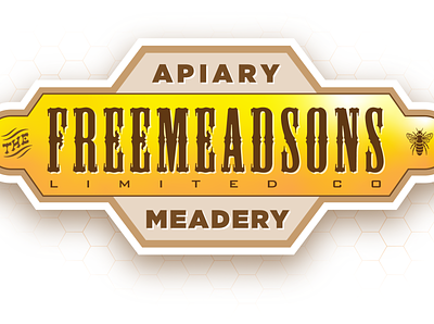 The Freemeadsons Limited, Co. Apiary and Meadery. branding design logo typography