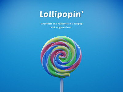 Lollipopin' 3d art blender candy candy bar cinema4d color dessert digital art food illustration lollipop poster product sweet