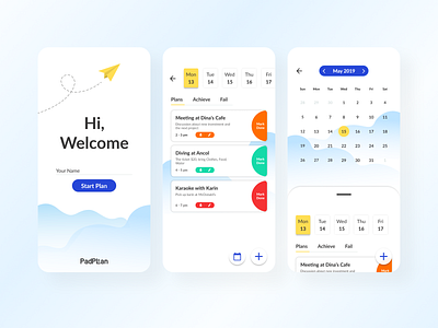 PadPlanner - Mobile App graphic design mobile app design mobile ui note app planner schedule task management task manager to do list ui design ui ux design ux design web design