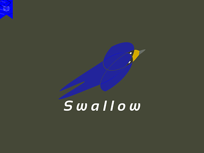 swallow branding design inkscape flat illustration inkscape logo minimal open source software design vector