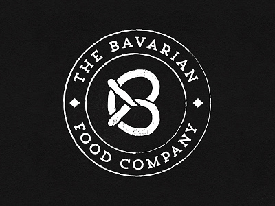 The Bavarian Food Company brand branding food grunge identity logo mark pretzel