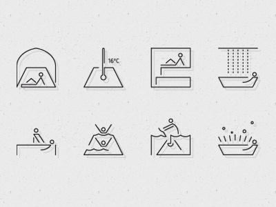 Series of pictograms for Spa related activities