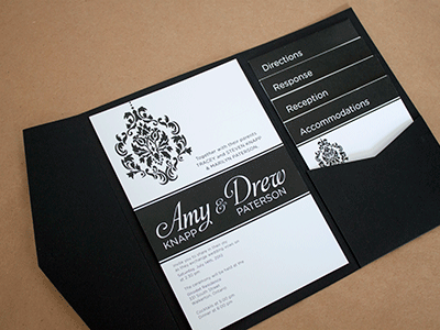 Demask Wedding Invitation demask stationery