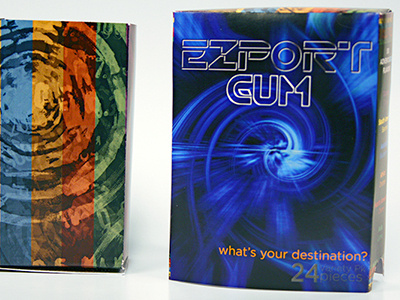 Ezport Gum Package Design fictional gum package package design print production product teleport