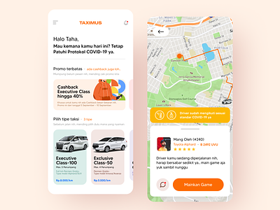 Taximus - Mobile App app app design application design figma flat ios minimalist mobile simple ui uiux ux