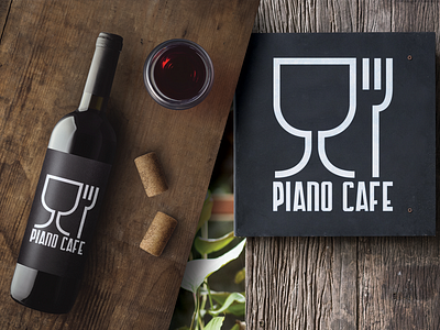 PIANO CAFE brand identity branding design icon illustration logo minimal