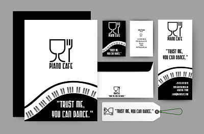Piano Cafe Branding. branding design icon illustration logo minimal