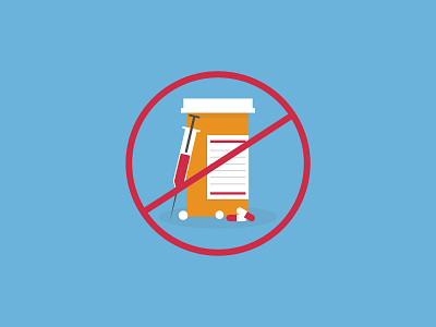 Say No To Drugs clean design drugs flat health illustration medical medicine minimal pills syringe vector