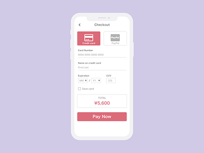 Daily UI  002 Credit Card Checkout