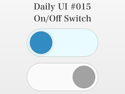 Daily Ui  015 On Off Switch