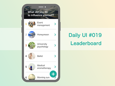 Daily UI 019 Leaderboard daily 100 dailyui dailyui019