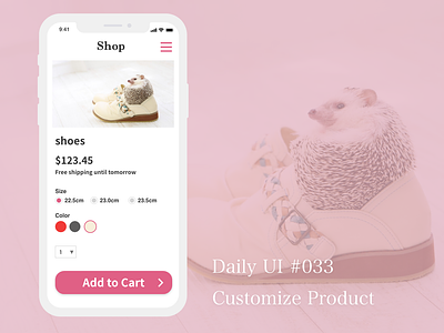 Daily UI 033 Customize Product daily 100 dailyui dailyui033