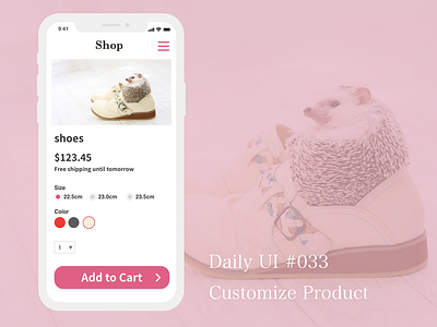 Daily UI  033 Customize Product