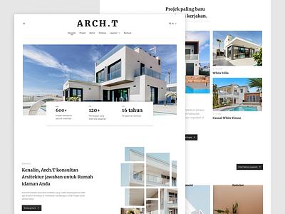 Arch.T - Architecture Website architecture clean design desktop exploration house ui website white