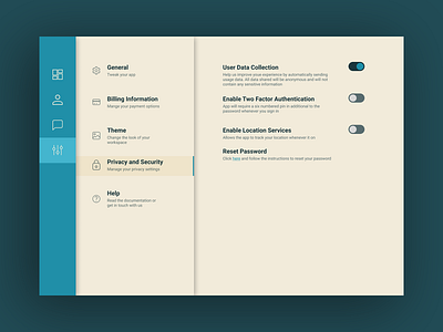 Daily UI - Settings Page