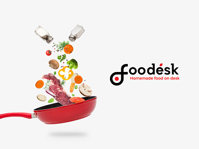foodesk logo cookin desk food food logo foodart foodi logo mandloi mono sandeep typography vector