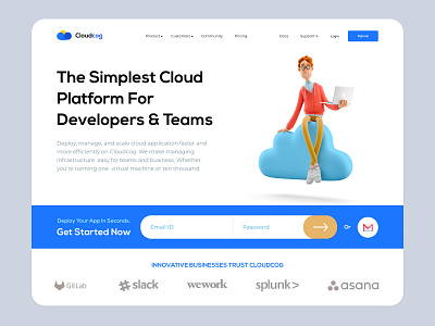 Cloud Hosting Website Concept