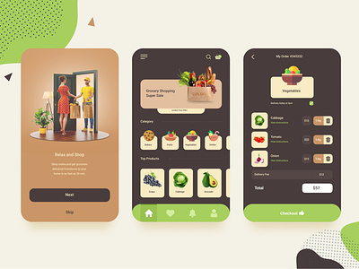 Grocery App Design clean ui creative dark indian designer latest ui mandloi mobile screen sandeep trending ui ux web app