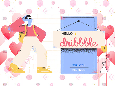 Hello, Dribbble! app branding firstshot hello hello dribble icon illustraion illustrator landing logo mandloi sandeep sandeep mandloi ui ux vector web
