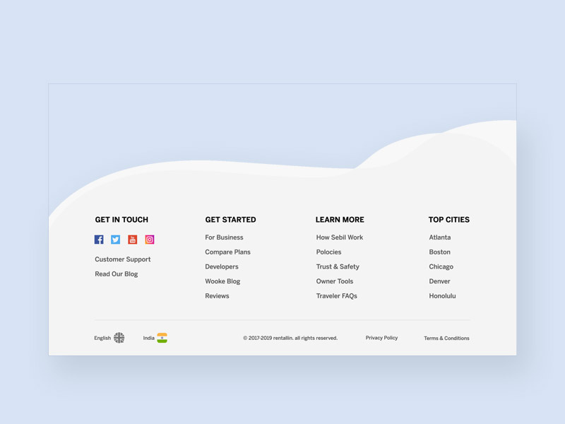 Footer Design landing website minimal illustrator illustration icon app ui web footer design foot footer